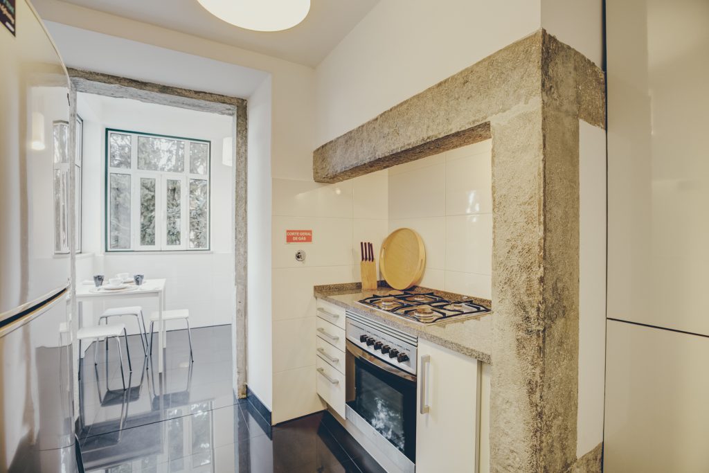 Gem Lisbon Rental Apartment, Historical Gem in Noble Estrela, kitchen, exterior nature view
